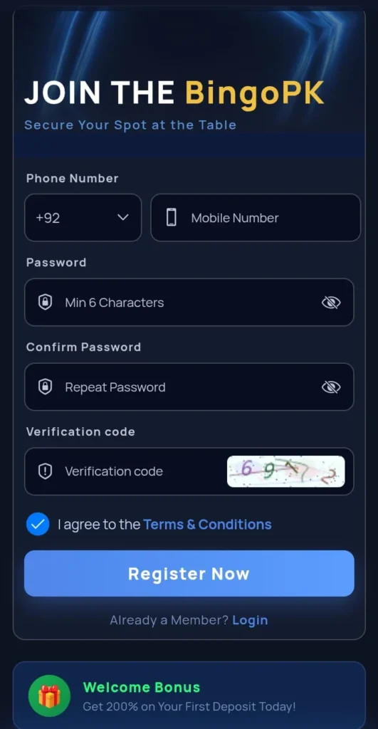 BingoPK Register